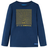 Vidaxl Child's Shirt à manches longues 104 bleu marine