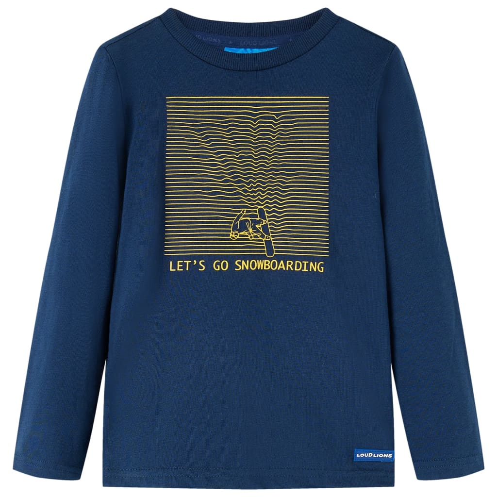 Vidaxl Child's Shirt à manches longues 116 bleu marine