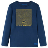 Vidaxl Child's Shirt à manches longues 116 bleu marine