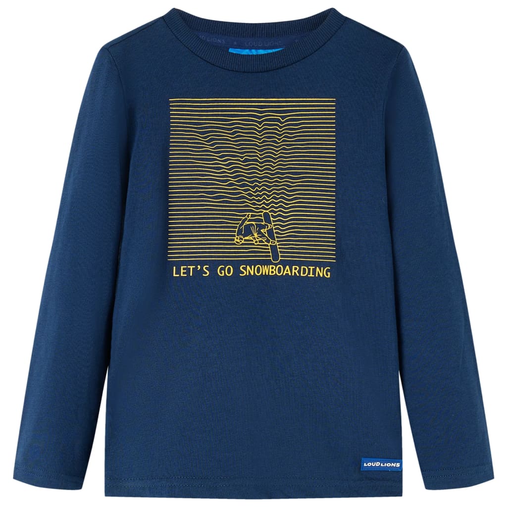 Vidaxl children's shirt with long sleeves 128 navy blue