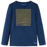 Vidaxl children's shirt with long sleeves 128 navy blue