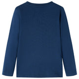 Vidaxl children's shirt with long sleeves 140 navy blue