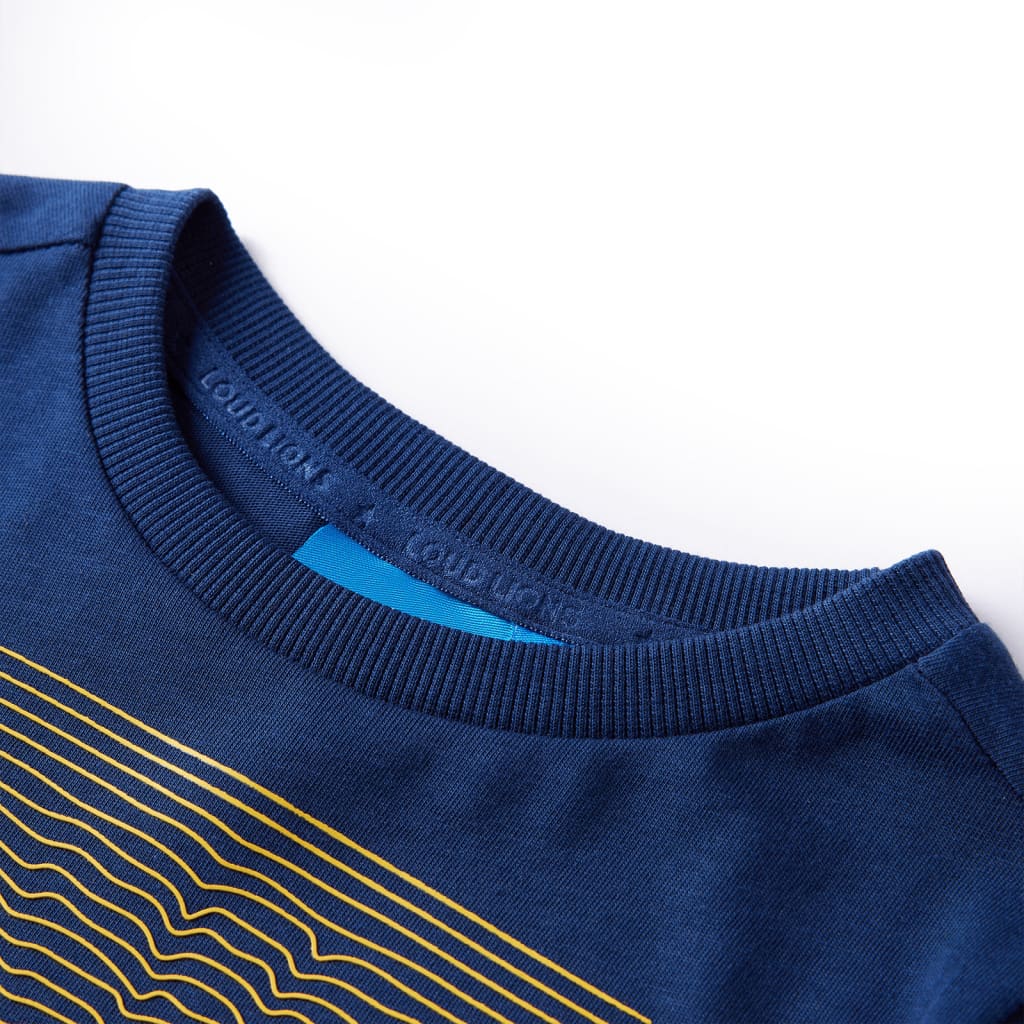 Vidaxl children's shirt with long sleeves 140 navy blue