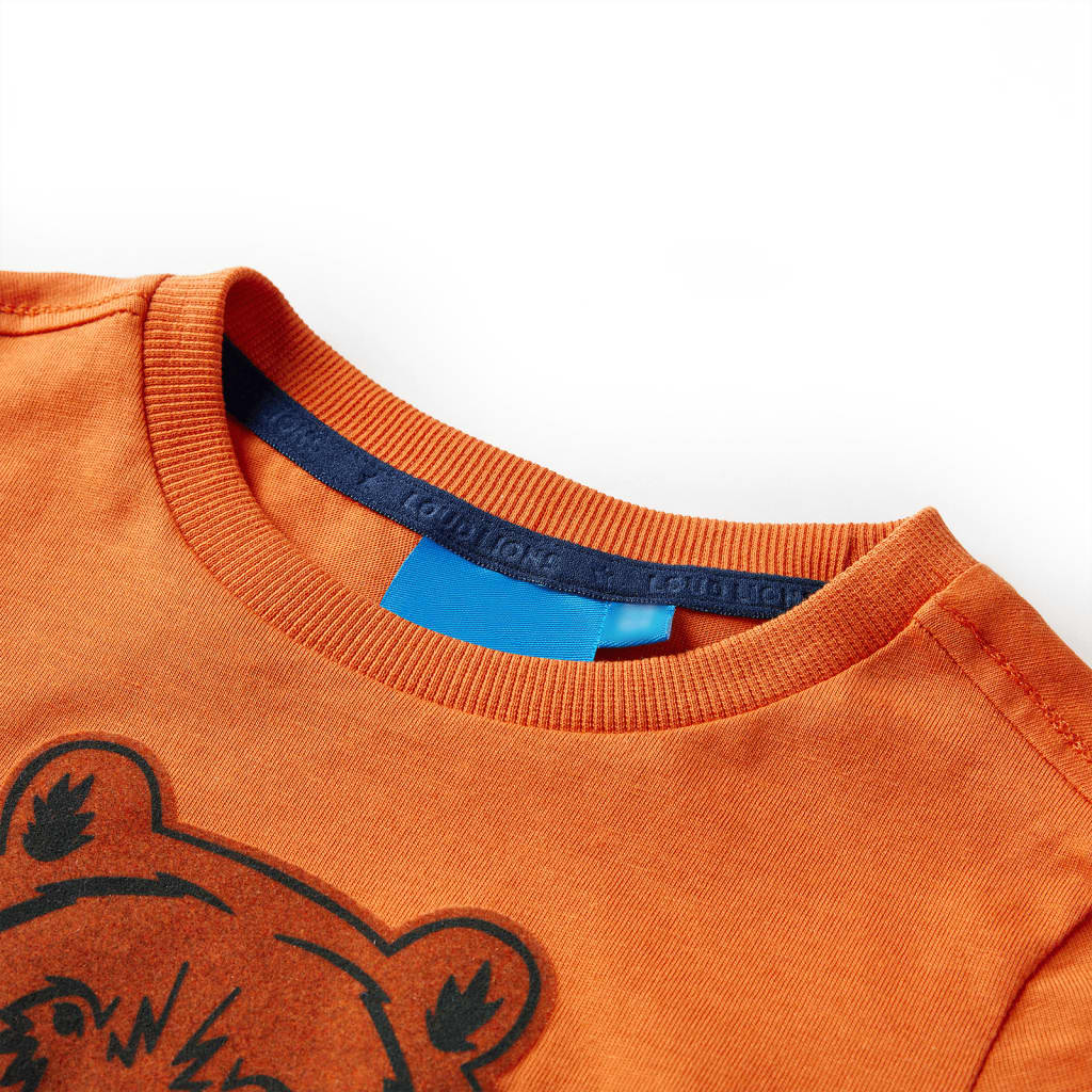 Vidaxl Child's Shirt à manches longues 140 orange foncé