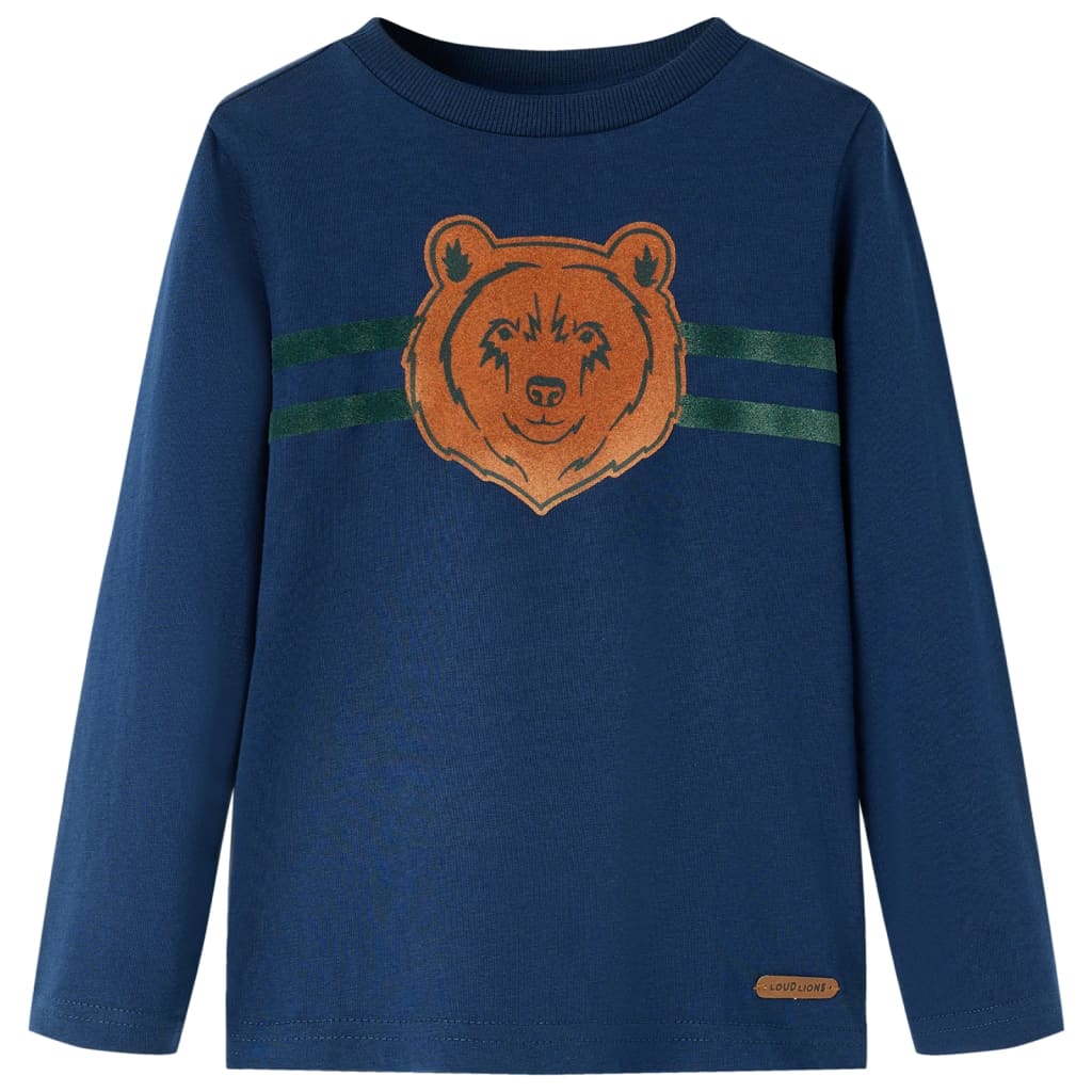 Vidaxl Child's Shirt à manches longues 104 bleu marine