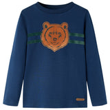 Vidaxl children's shirt with long sleeves 140 navy blue