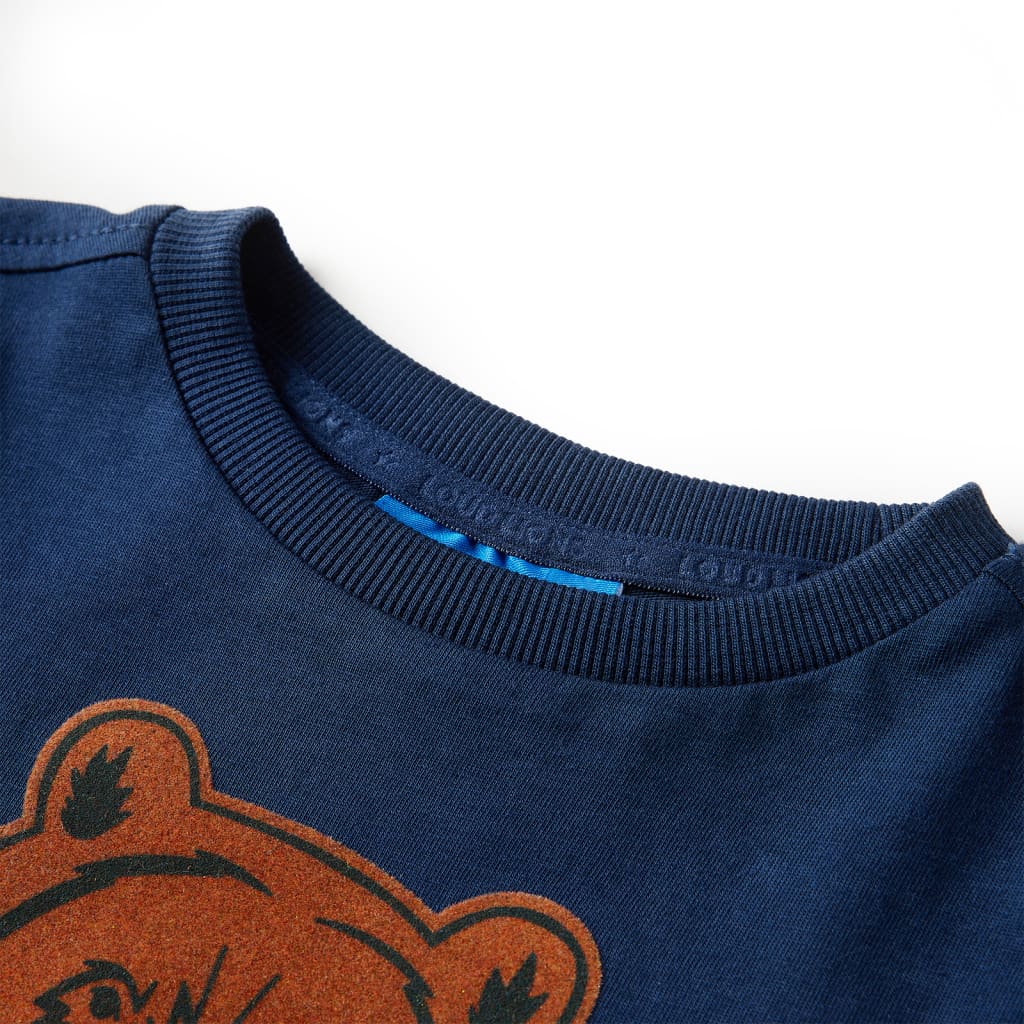 Vidaxl children's shirt with long sleeves 140 navy blue