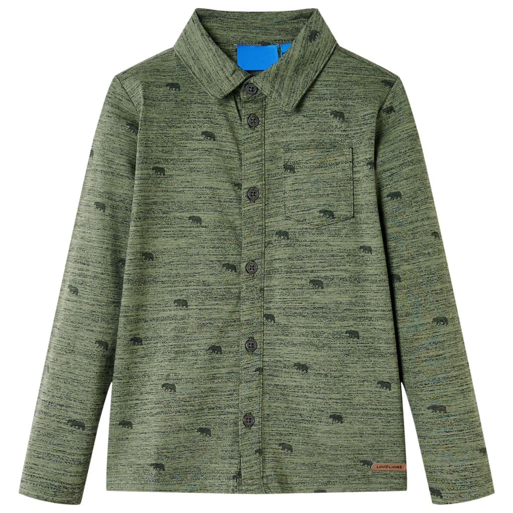 Vidaxl Child's Shirt 104 mixte kaki -colored