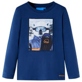 Vidaxl Kanner Shirt mat laange Ärmelen 104 Jeans blo