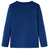 Vidaxl Kanner Shirt mat laangen Ärmelen 128 Jans blo