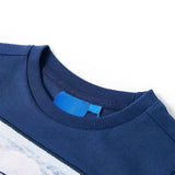Vidaxl Kanner Shirt mat laangen Ärmelen 140 Jeans blo