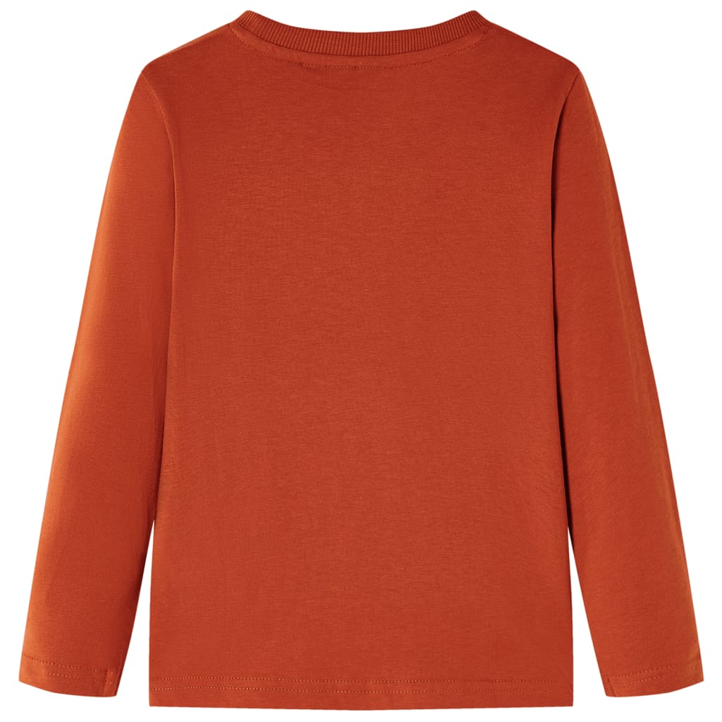 Vidaxl children's shirt with long sleeves 92 light rust