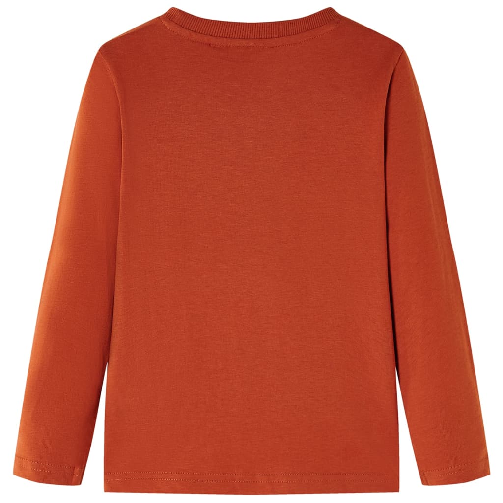 VidaXL children's shirt with long sleeves 104 light rust