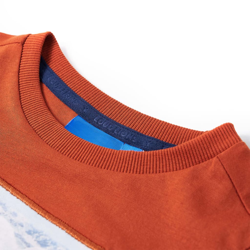 Vidaxl children's shirt with long sleeves 116 light rust
