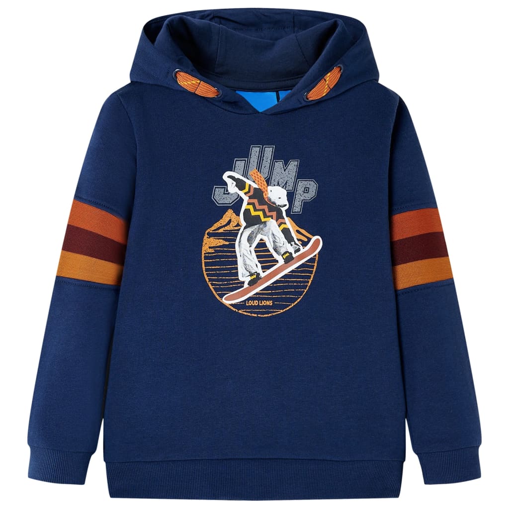 Vidaxl Children's sweater with hood 92 Navy blue
