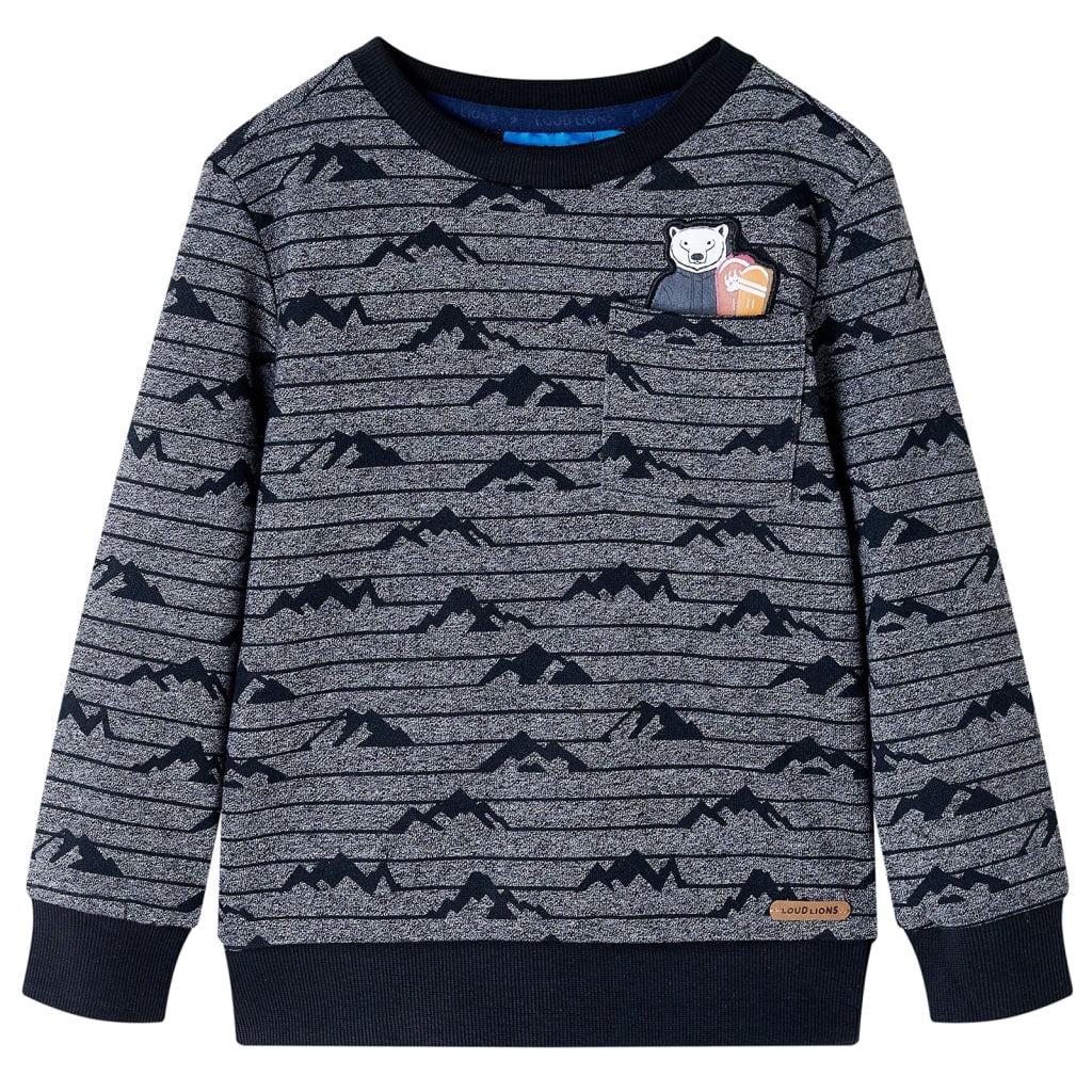 Vidaxl Children's sweater 128 mixed navy blue