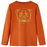Vidaxl children's shirt with long sleeves 92 light rust