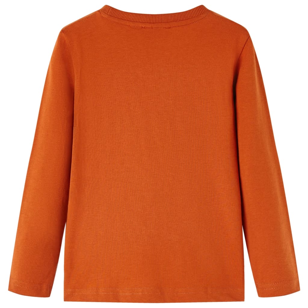 Vidaxl children's shirt with long sleeves 92 light rust