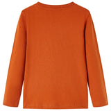 Vidaxl children's shirt with long sleeves 92 light rust