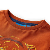 Vidaxl children's shirt with long sleeves 92 light rust