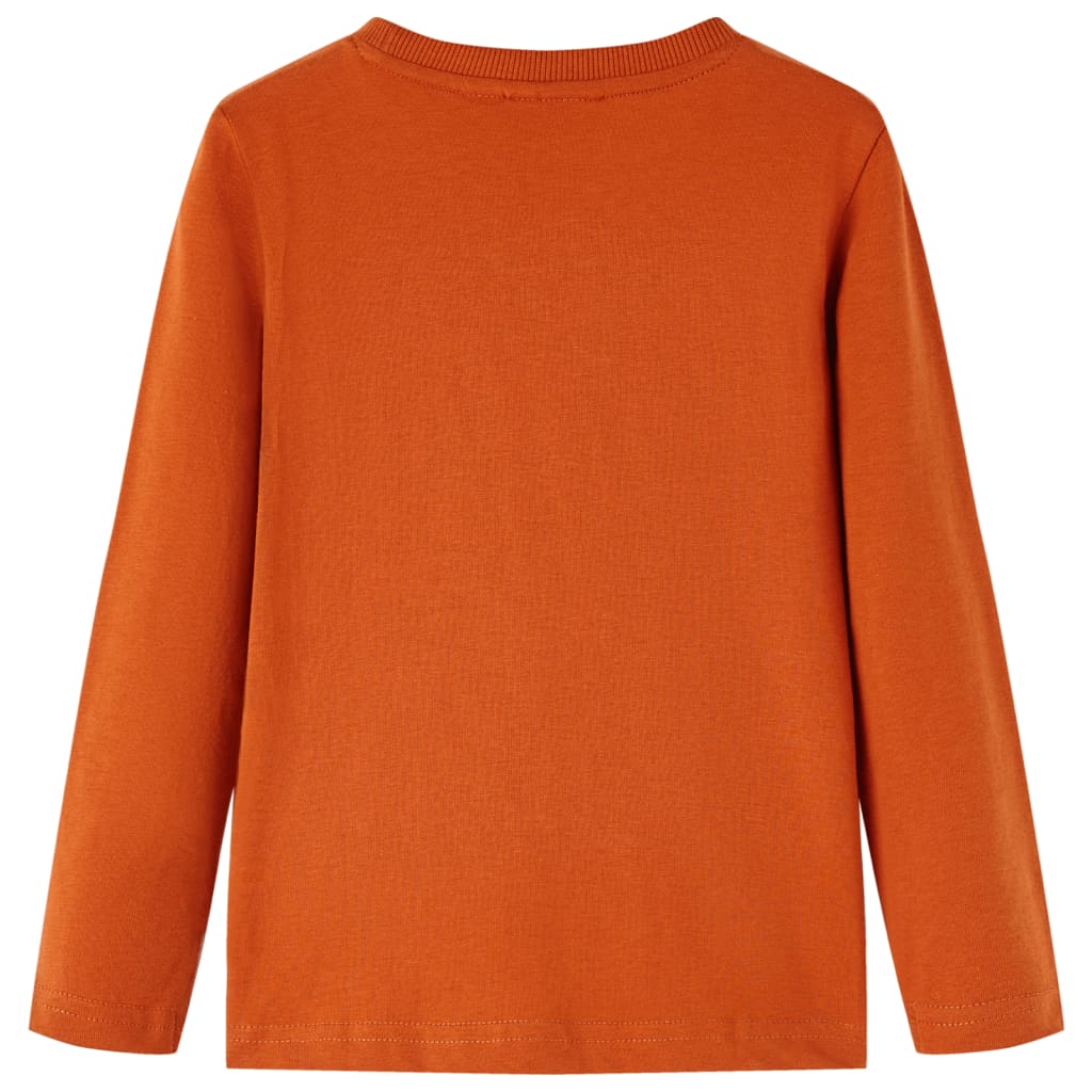 Vidaxl children's shirt with long sleeves 116 light rust