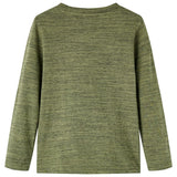Vidaxl Kanner Shirt mat laangen Hülsen 92 gemëscht Kaki -Colored