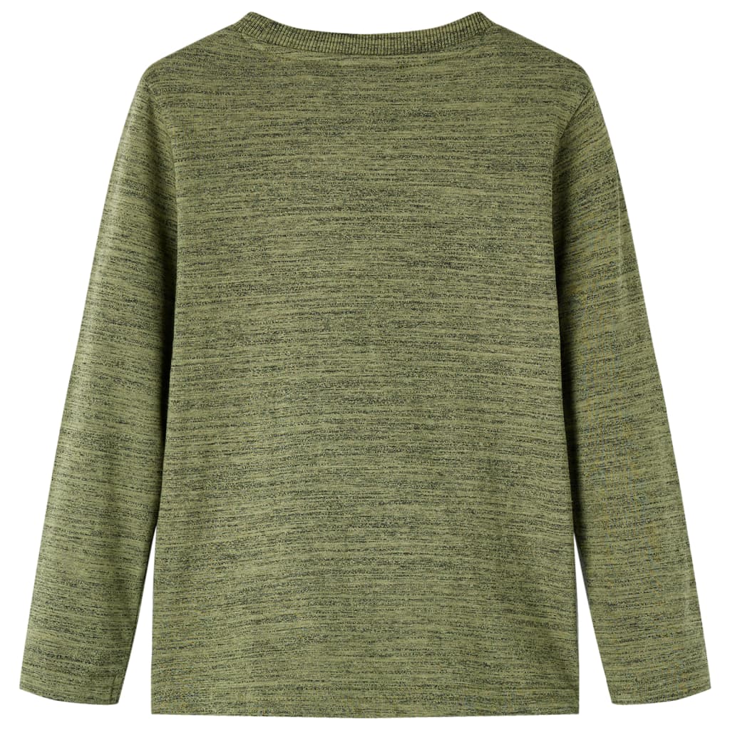 VidaXL children's shirt with long sleeves 104 mixed kaki -colored