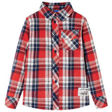 Vidaxl Kanner Shirt huet 104 rout a Marine blo geklaut