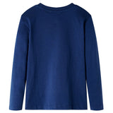Vidaxl Kanner Shirt mat laangen Ärmelen 92 Marine blo