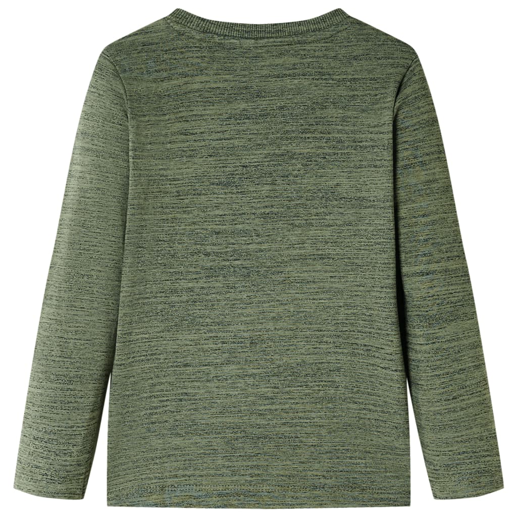 VidaXL children's shirt with long sleeves 104 mixed kaki -colored
