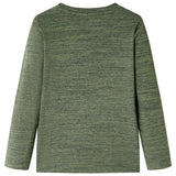 VidaXL children's shirt with long sleeves 128 mixed kaki -colored