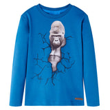 Vidaxl Children's shirt with long sleeves 116 Petrol