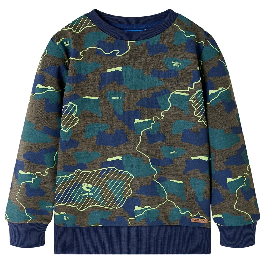 Vidaxl Kanner Shirt 116 gemëscht donkel Pocket -Pacifier