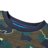 Vidaxl Kanner Shirt 116 gemëscht donkel Pocket -Pacifier