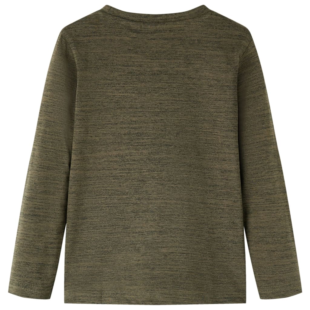 Camicia per bambini Vidaxl con maniche lunghe 128 kaki mista