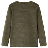 Camicia per bambini Vidaxl con maniche lunghe 128 kaki mista