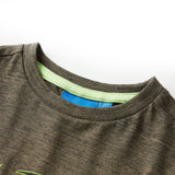 Camicia per bambini Vidaxl con maniche lunghe 128 kaki mista