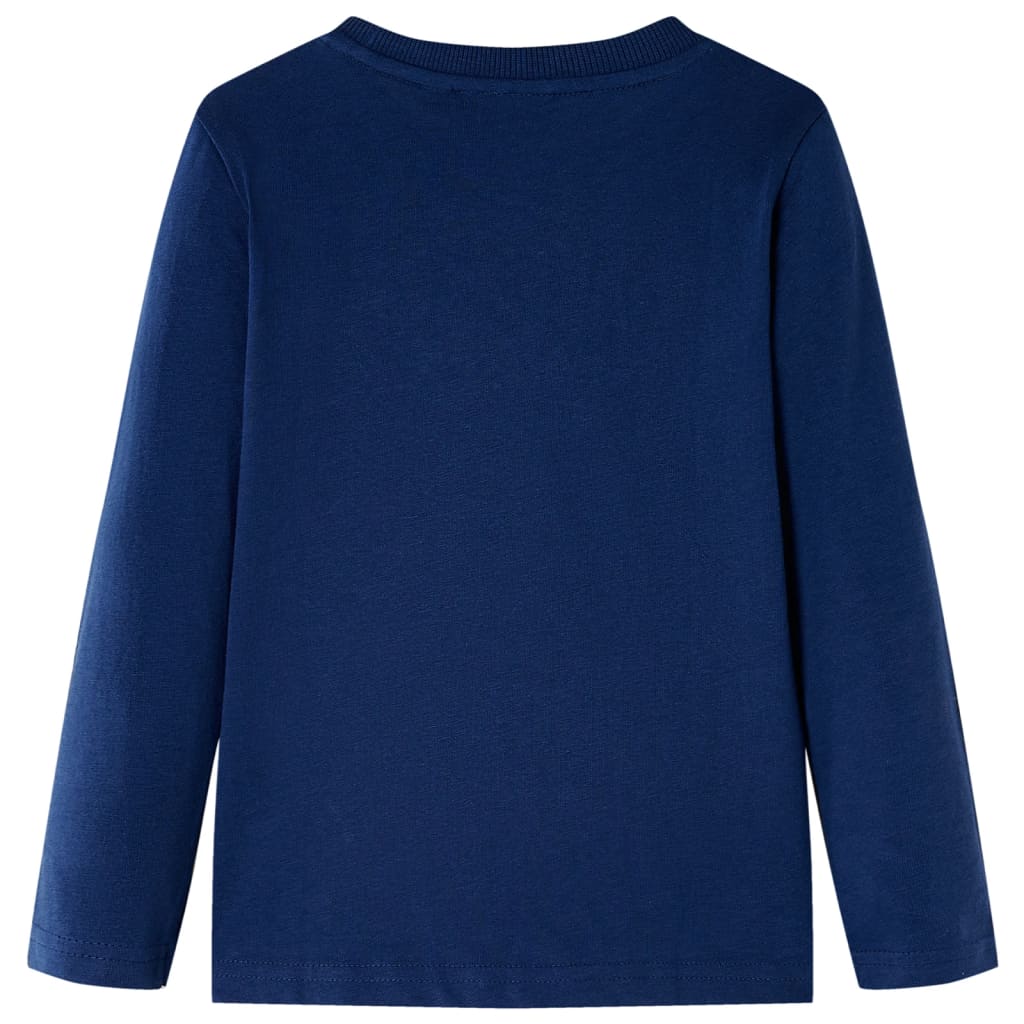 Vidaxl Kanner Shirt mat laangen Ärmelen 92 Marine blo