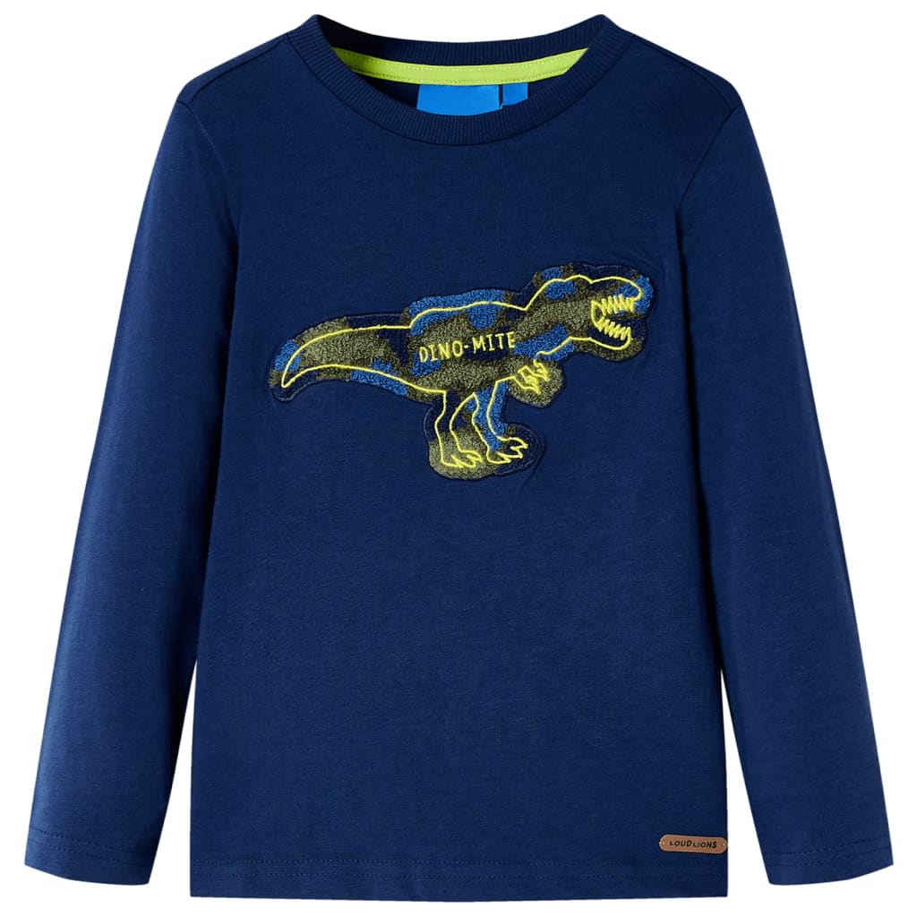 Vidaxl children's shirt with long sleeves 104 navy blue