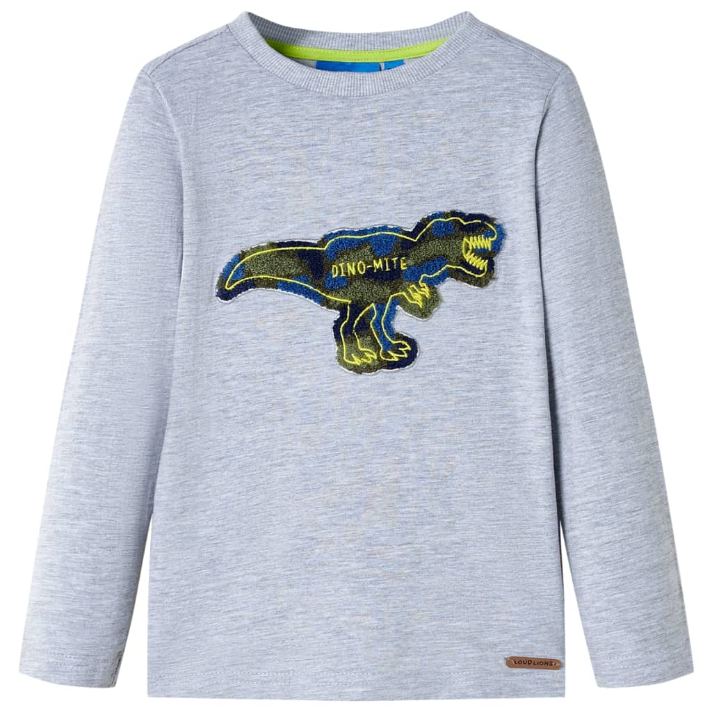 Vidaxl Kanner Shirt mat laangen Hülsen 104 gemëscht gro
