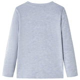 Vidaxl Kanner Shirt mat laange Ärmelen 116 gemëscht gro