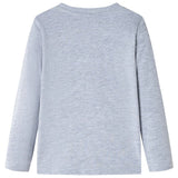 Vidaxl Kanner Shirt mat laange Ärmelen 128 gemëscht gro