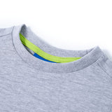 Vidaxl Kanner Shirt mat laange Ärmelen 128 gemëscht gro