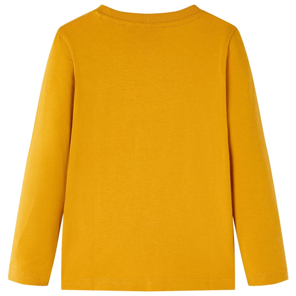 Dětská košile Vidaxl s dlouhými rukávy 128 Ocher Color