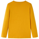 Dětská košile Vidaxl s dlouhými rukávy 128 Ocher Color