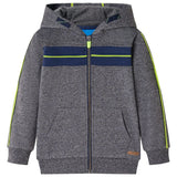 Vidaxl Children's vest with hood and zipper 92 mixed gray