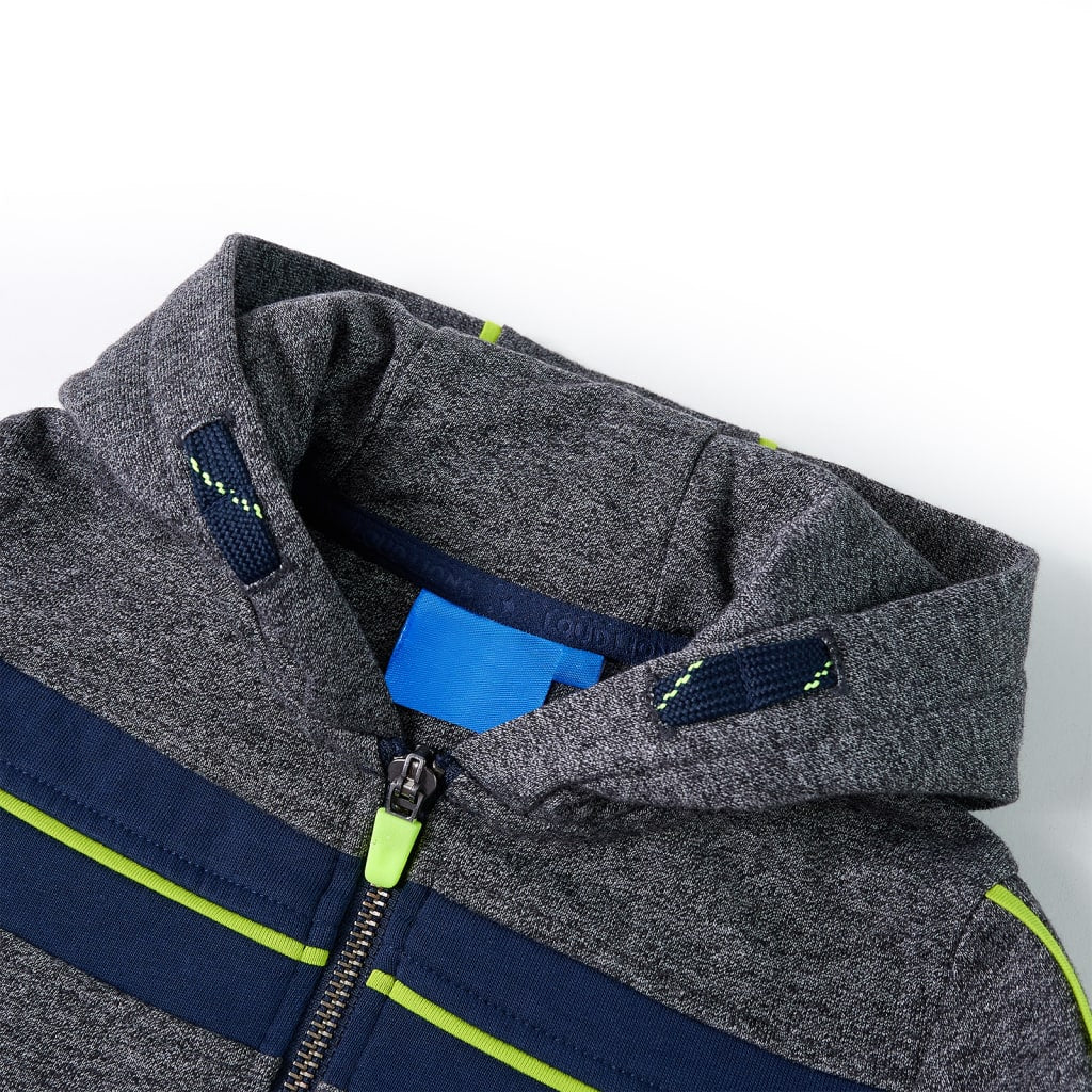 Vidaxl Children's vest with hood and zipper 92 mixed gray