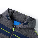 Vidaxl Children's vest with hood and zipper 92 mixed gray