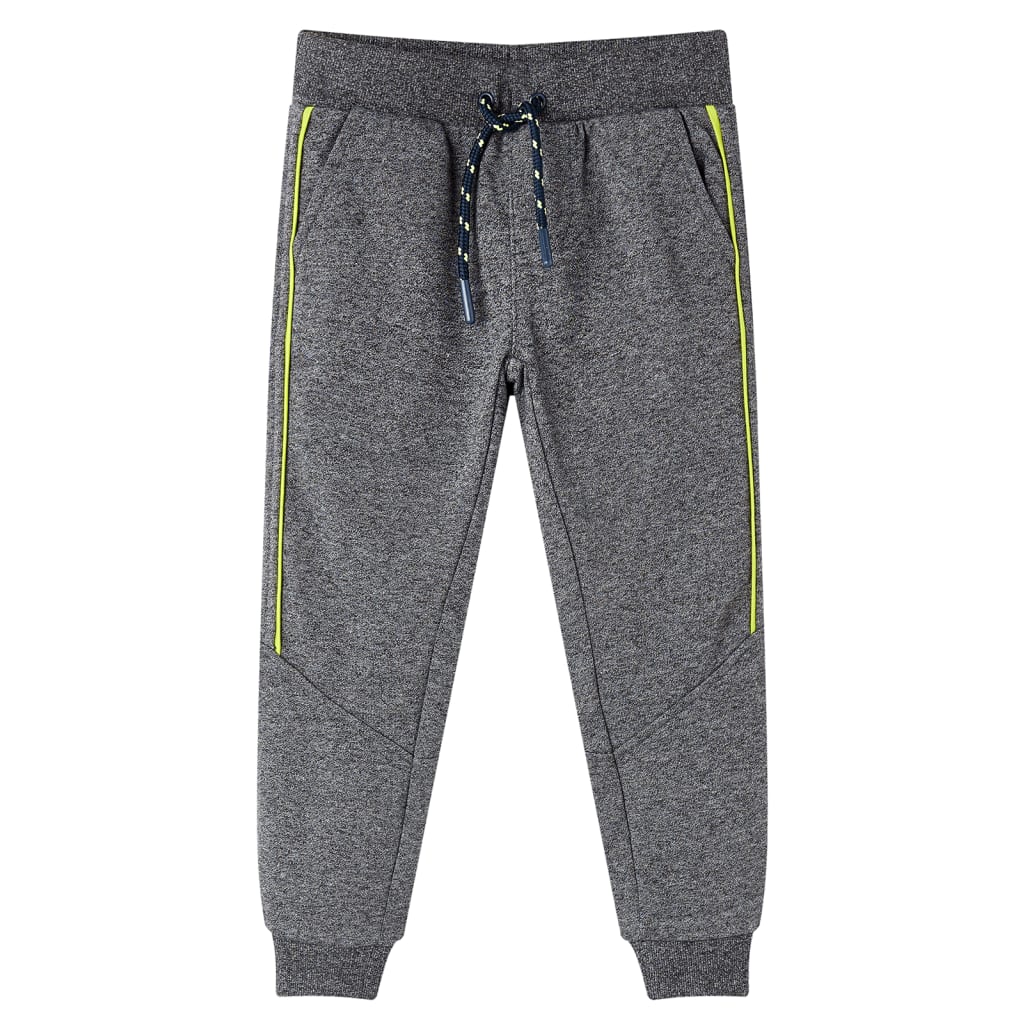 Vidaxl dětské joggingové kalhoty 140 smíšené šedé