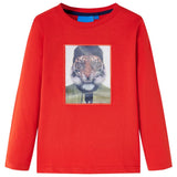 Vidaxl Children's shirt with long sleeves 104 red